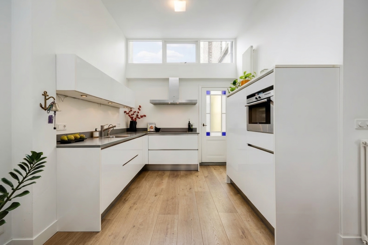 Keuken met pvc naturel, gevisualiseerd